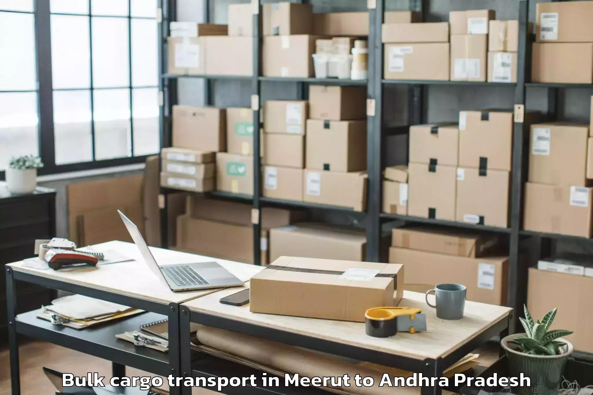 Affordable Meerut to Peda Araveedu Bulk Cargo Transport